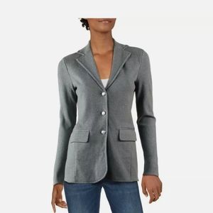 Lauren Ralph Lauren Ayelee Gray Knit Blazer Cardigan Size M